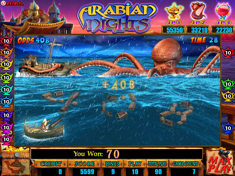 Arabian Nights Game By Astro - VGA 9 Liner - Great Lakes Amusement
