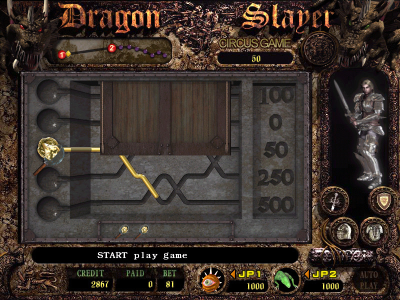 Dragon Slayer Game By Astro - VGA 9 Liner - Great Lakes Amusement