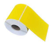 102mm x 48mm - Yellow Thermal Transfer Perforated Labels, Permanent Adhesive, 76mm Core, (2000/roll) L12010
