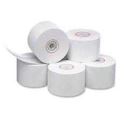 76mm x 76mm Single ply Bond paper Roll - Box of 24 RO7676B
