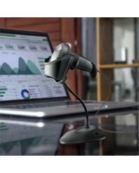 Zebra LS2208 Barcode Scanner USB Black with Stand SCMOLS2208-SR20007R-UR