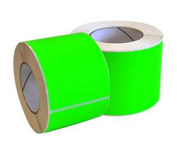 102mm x 48mm - Green Thermal Transfer Perforated Labels, Permanent Adhesive, 76mm Core, (2000/roll) L12009