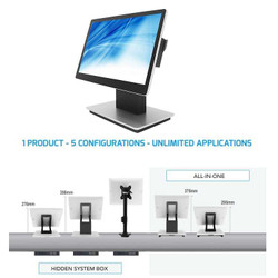 Element CA850 Touch Terminal, J6412 CPU, 8GB Memory/128GB Storage, 15.6" Display, Grey, Windows 10 IoT Installed TTELCA850008