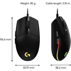 Logitech G203 Gaming Mouse USB 6 Buttons (Black) 4867833 Logitech G203 Gaming Mouse USB 6 Buttons (Black) 4867833