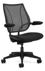 Humanscale Liberty Task, Adjustable Duron Arms, Monofilament Back Mesh in Black, Oxygen Seat in Black, Black Frame CCHUL111BM10O001 Humanscale Liberty Task, Adjustable Duron Arms, Monofilament Back Mesh in Black, Oxygen Seat in Black, Black Frame CCHUL111BM10O001