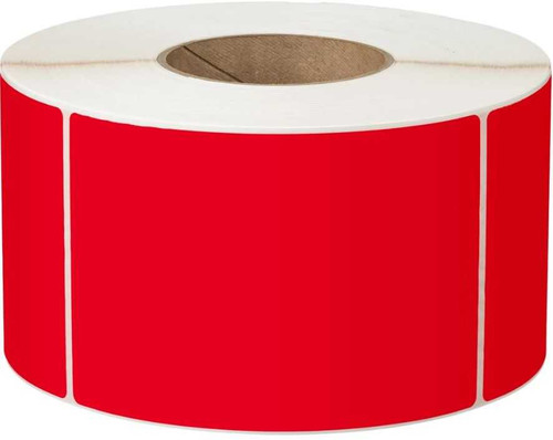 76mm x 48mm Red Thermal Transfer Label 3000 Labels per roll 76mm Core LA7648PP1AC76MMR