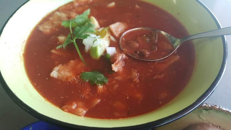 Easy Mexican style tomato, bean and tortilla soup.