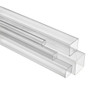 3/8" x 4' Heavy Wall Square Clear Plastic Tube