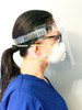 VisiGuard® 3.0 Face Shield With ZipStrap® 100-Pack side view with mask and glasses