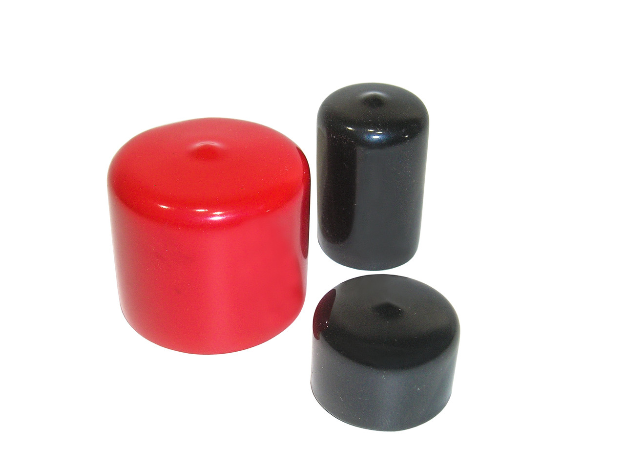 3/16" x 1/2" Round Tuff Pak Cap - 1,000 in Red or Black