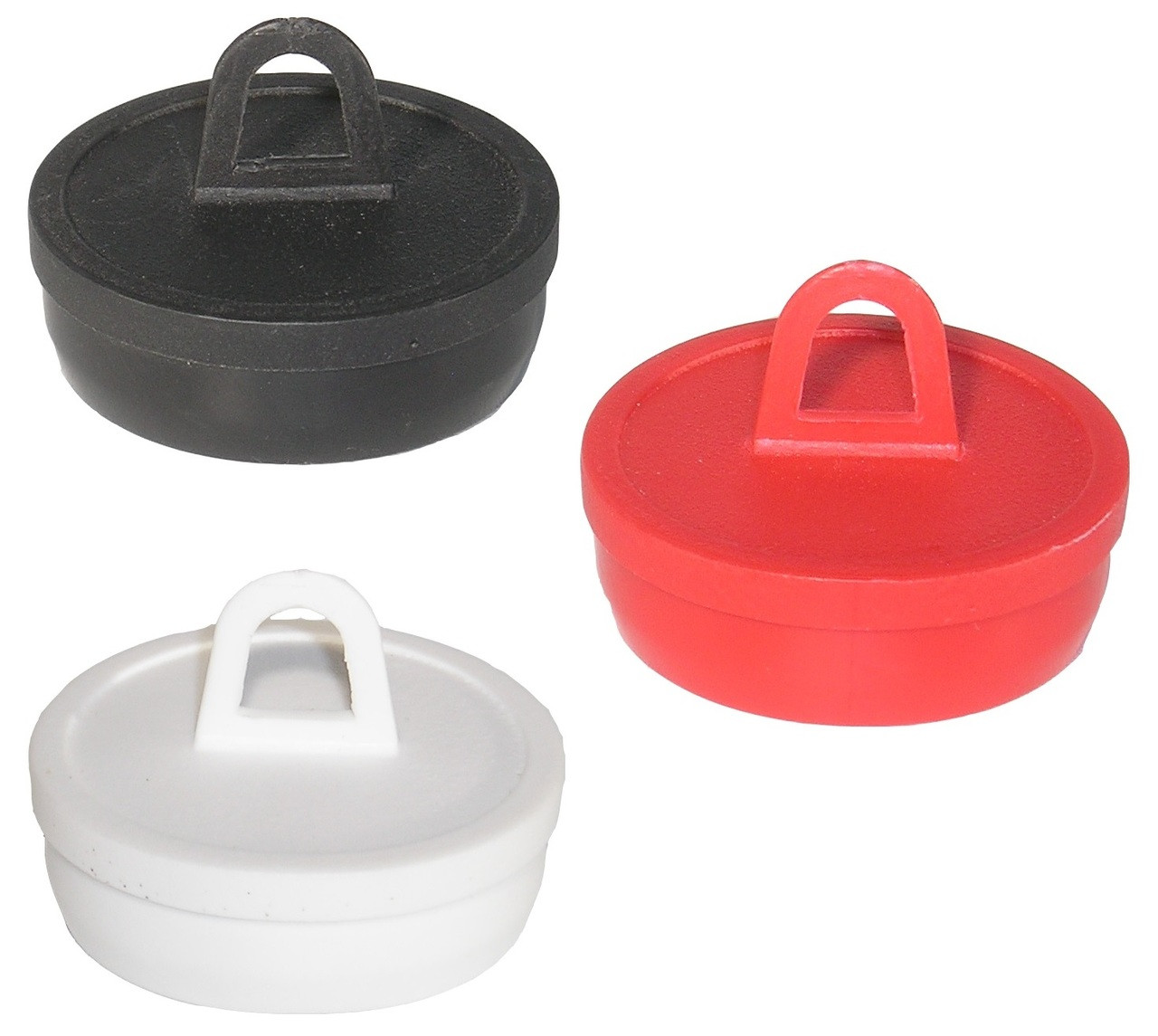 2-1/2" Round Hanger Plug - Black, Red or White