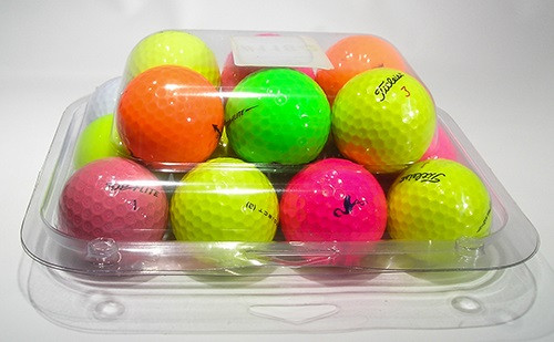 Golf Ball Clamshell Packaging - 18-Pack Flat Bottom Style