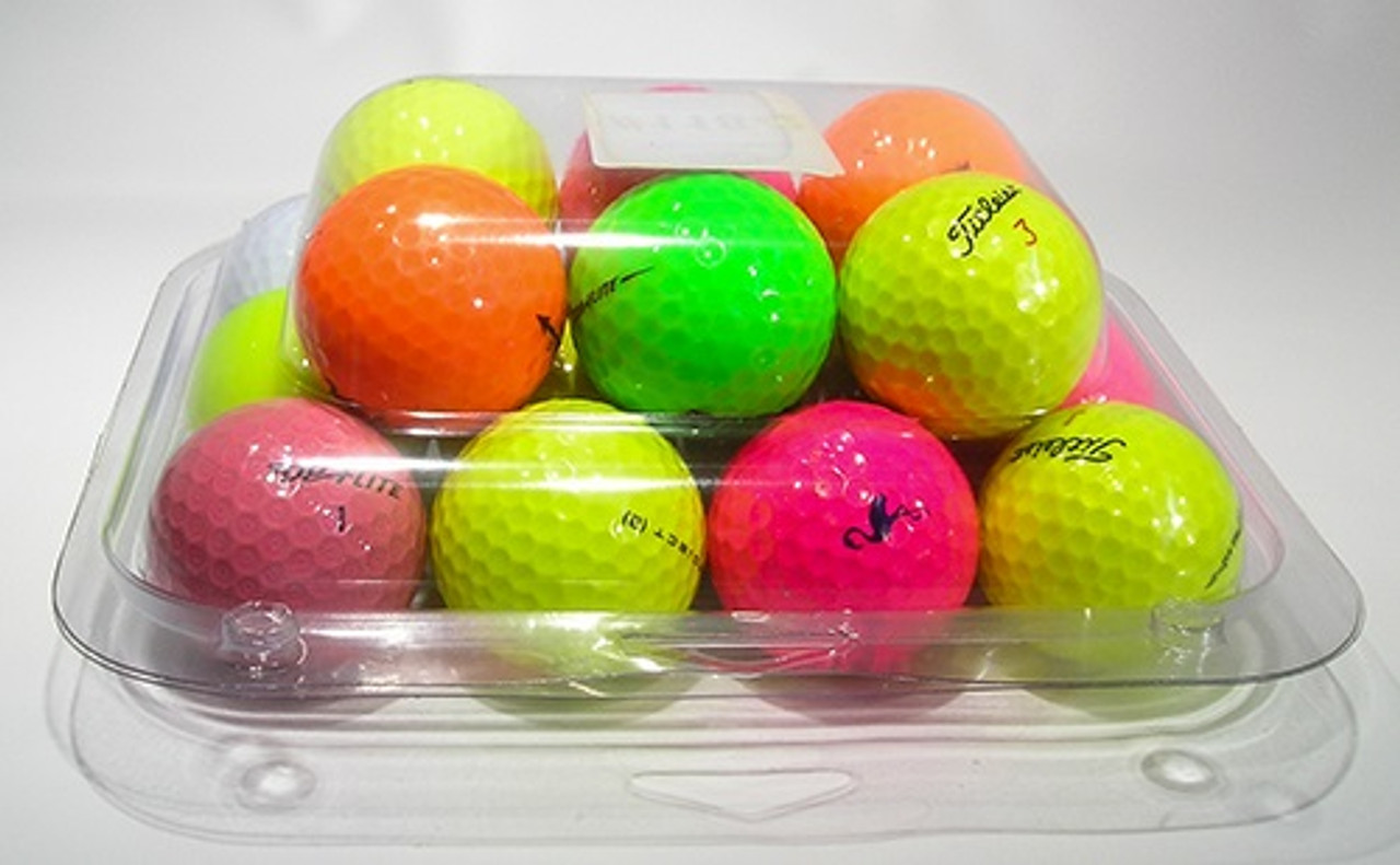 118-2TF - 18-Ball Flat Bottom Style Container Golf Ball Clamshell