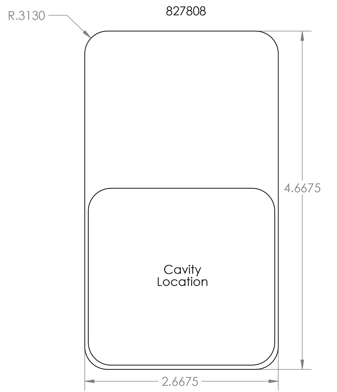 827808 - Stock Clamshell Packaging Header Card Dielines