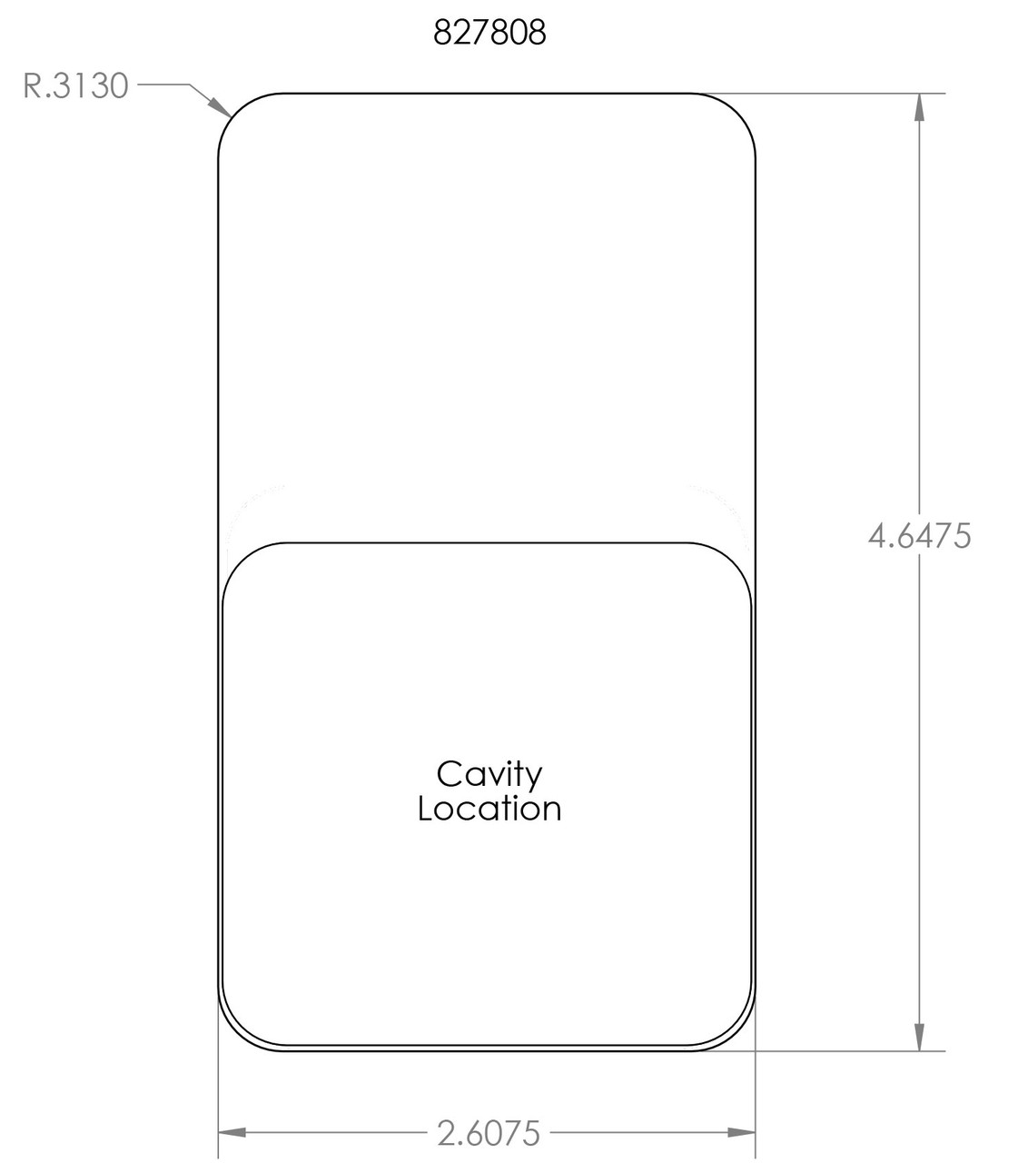 827808 - Stock Clamshell Packaging Header Card Dielines