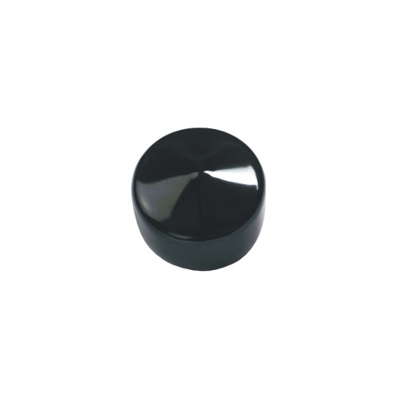 1" x 1/2" Black Round Tuff Pak Cap - 100