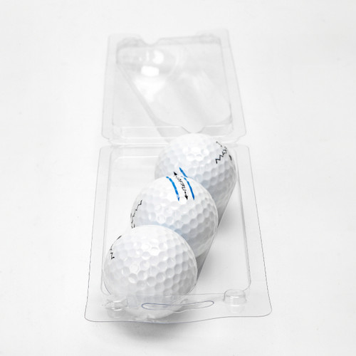 103-2TF - 3-Ball Round Bottom Golf Ball Clamshell Clear Package Opened 103-2TF - 3-Ball Round Bottom Golf Ball Clamshell Clear Package Opened