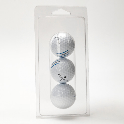 103-Large - 3-Ball Double Hang Hole Golf Ball Clamshell Clear Package with room for insert card 103-Large - 3-Ball Double Hang Hole Golf Ball Clamshell Clear Package with room for insert card