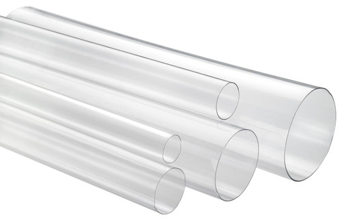 5/8" x 4' Standard Wall Round Clear Plastic Tube