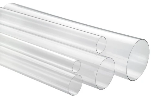 2-1/2" x 4' Standard Wall Round Clear Plastic Tube