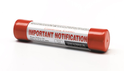 1-1/2" x 18" Clear Plastic Mailing Tube 1-1/2" x 18" Clear Plastic Mailing Tube