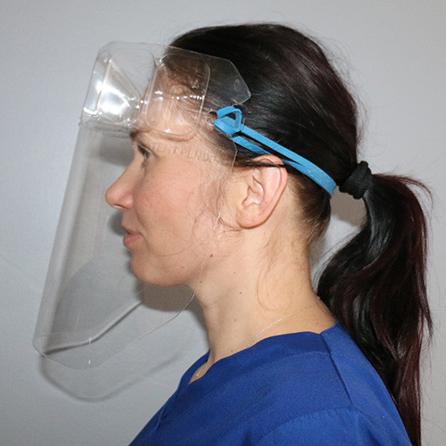 VisiGuard® 1.0 Face Shield With FlexBand Side View VisiGuard® 1.0 Face Shield With FlexBand Side View