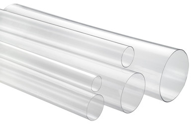 1.5 x 6 Clear Plastic Tube with Semi-Clear End Caps (Single Tube)