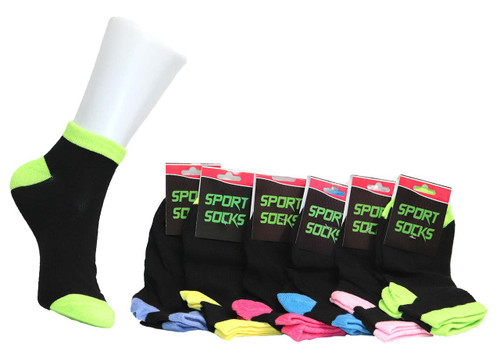 socks with colored heel and toe