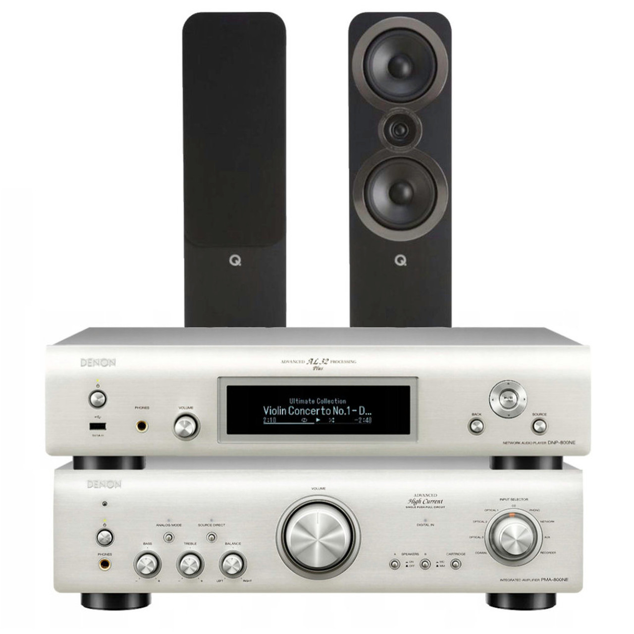 Denon PMA-800NE DNP-800NE & Q Acoustics 3050i Bundle