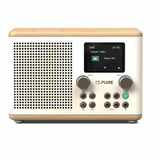 Pure Classic H4 Radio Cotton White and Oak — front view