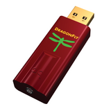 AudioQuest DragonFly Red USB DAC angled view on white background