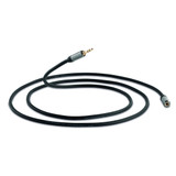 QED Performance 3.5mm Headphone Extension Cable coiled showing male and female 3.5mm connectors