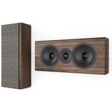 Acoustic Energy AE307 MK2 On-Wall Speaker Walnut (Single) — front view showing both orientations