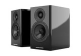 Pair of Acoustic Energy AE500 Bookshelf Speakers (Piano Gloss Black) angled view