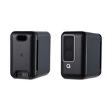 Q Acoustics Q Active 200 Bookshelf Speakers Black (Pair) — hero view (pair, front and rear)