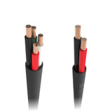 QED QX16/4 PE Outdoor Speaker Cable Black (300m Reel) — cable cross-section showing 4-core construction
