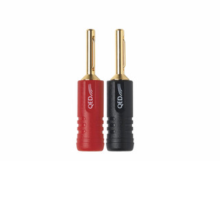 QED Screwloc 4mm Banana Plugs (4 Pack) — front view