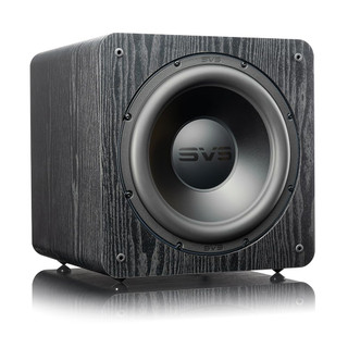 SVS SB-2000 PRO Subwoofer in Black Ash front angled view