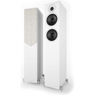 Acoustic Energy AE309 MK2 Floorstanding Speakers White (Pair) — angled hero view