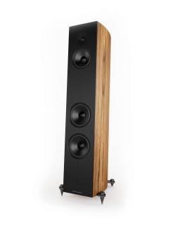 Acoustic Energy Corinium Floorstanding Speakers (Tectona) angled view