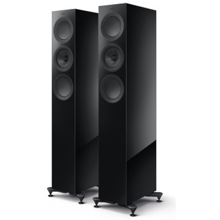 KEF R5 Meta Floorstanding Speakers Black (Pair) — hero view
