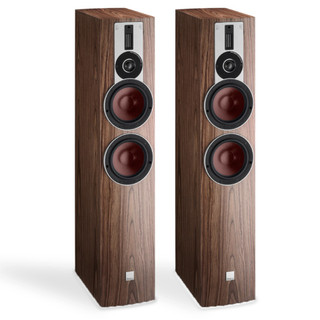 DALI Rubicon 6 Floorstanding Speakers Walnut Veneer - Pair Front View