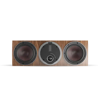DALI Rubicon Vokal centre speaker in Natural Walnut, three-quarter front view