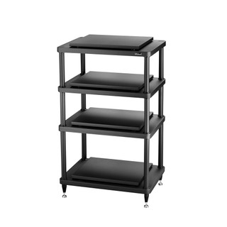Solid Steel S5-4 Hi-Fi Rack in Black — three-quarter hero view