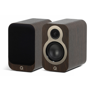 Q Acoustics 3010c Bookshelf Speakers Walnut (Pair) — hero view