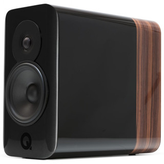 Q Acoustics Concept 300 Standmount Speakers Black and Rosewood (Excl. Stand) (Pair) — hero view