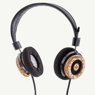Grado The Hemp Headphone - three-quarter front view showing hemp and maple wood housing