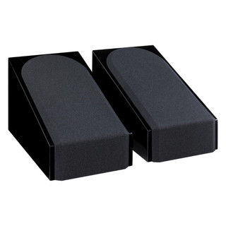 Monitor Audio Silver AMS 7G Atmos Speakers Gloss Black (Pair) — hero view (grilles on)