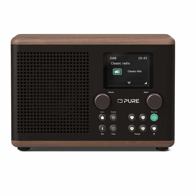 Pure Classic H4 Radio Black Coffee/Walnut