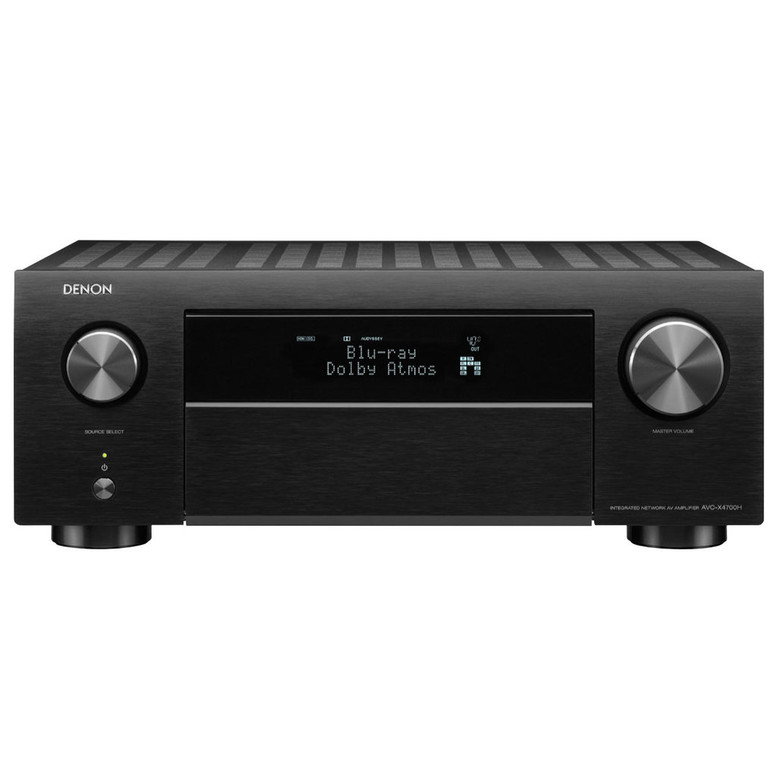 Denon AVC-X4700H AV Receiver Black — three-quarter front view